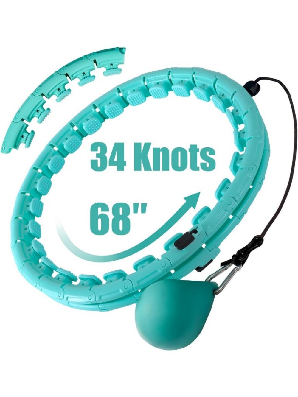 Plus Size Weighted Workout Hoop - Smart Waist Exercise Ring for Adults, Weight